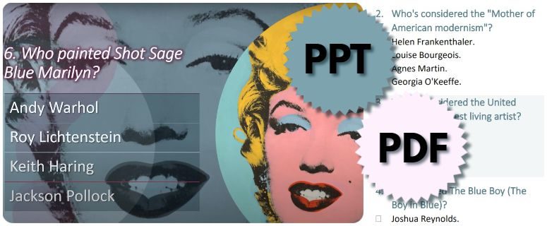 Arts Quiz PDF PowerPoint PPT - April 2022