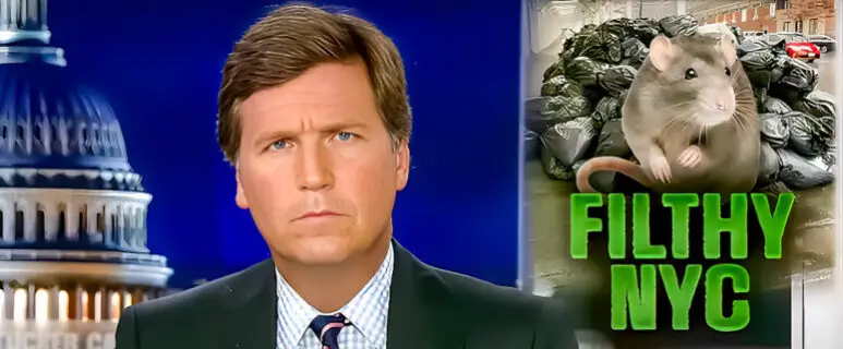 Tucker Carlson's Fox News Exit: Carlson on the set of his show on Fox News