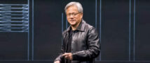 Nvidia's CEO, Jensen Huang measuring Nvidia's trillion-dollar value.