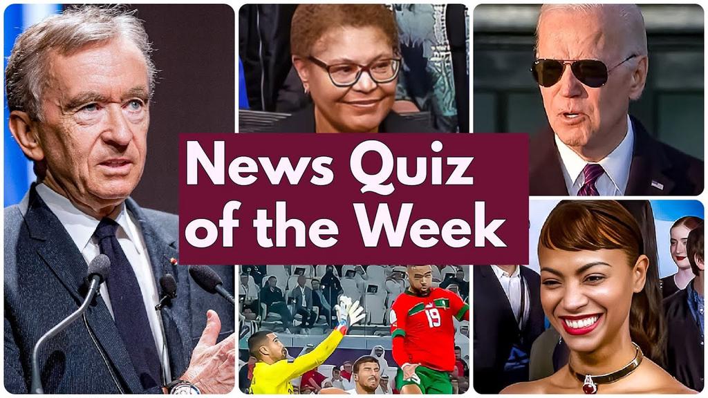 News Quiz of the Week Dec. 16, 2022 A Weekly Current Events Trivia